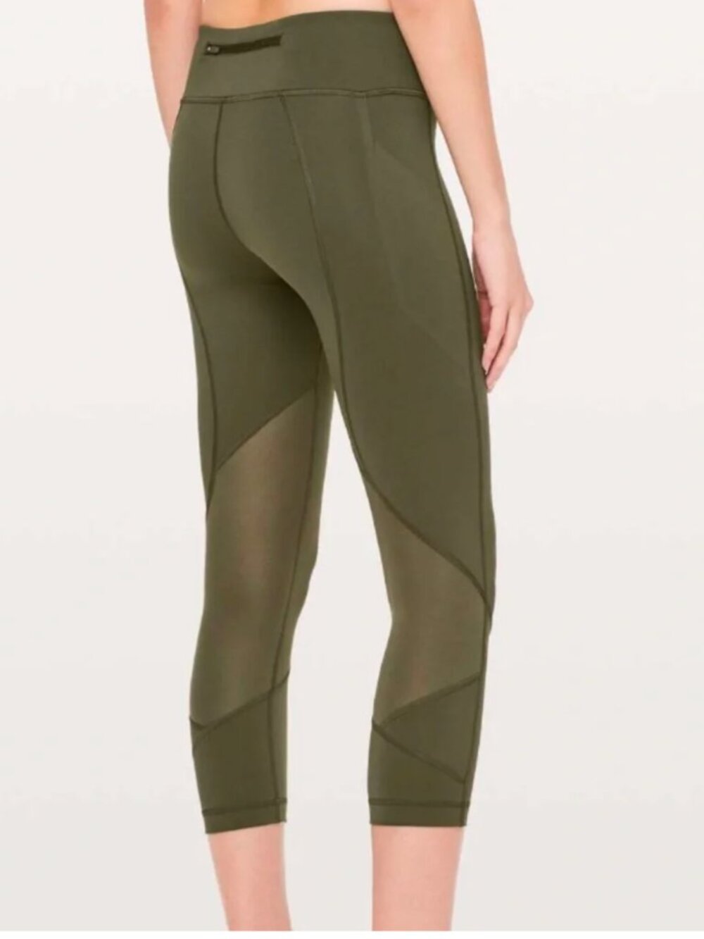 Lululemon Pace Rival Crop *Full-On Luxtreme 22" Dark Olive Green Size 6